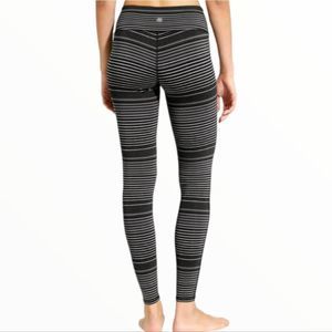 Athleta Expanse Chaturanga Black Striped Tights - image 1